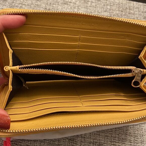 See by Chloe long Wallet wristlet Mustard color NWT zipper closure - Picture 6 of 11
